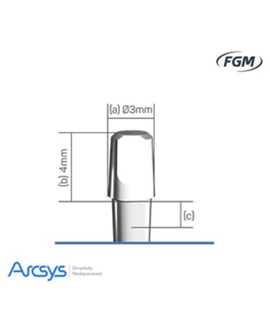 Muñon No Angulable Arcsys 3X4X0,5mm