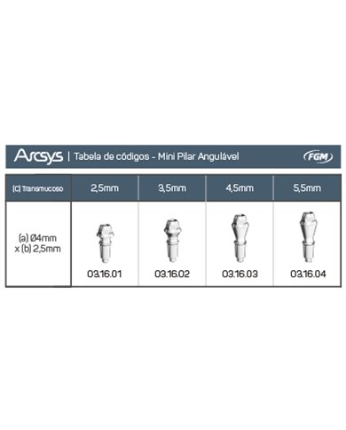 Mini Pilar Angulável Arcsys D4,5mm