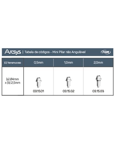Arcsys D2mm Non-Angleable Mini Pillar