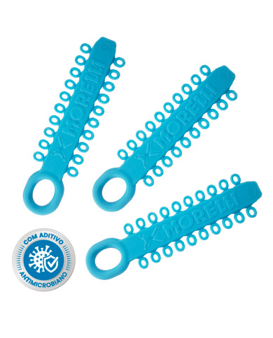 Elástico para ligadura Modular Antimicrobiano - 10 cores disponíveis