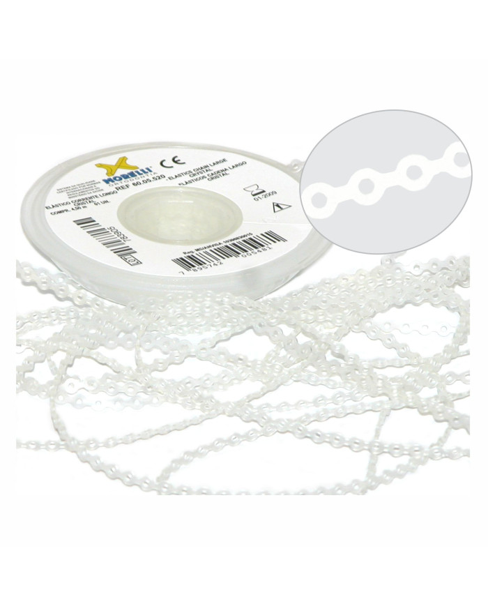 Elásticos em cadeia Cristal/ Cinza (curta, média, longa)