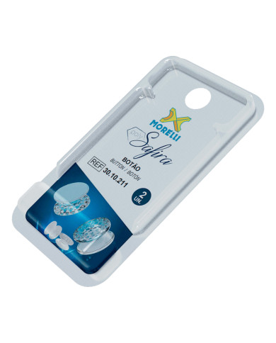 Botão Polysafira para colagem - 2 unidades